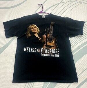 Melissa Etheridge Shirt Unisex Size Large Black The Revival Tour 2008 Rock Adult